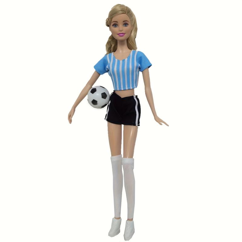 3pcs Doll Clothes Football Jersey Top Pants Socks Skirt For 29 21 Cm Doll