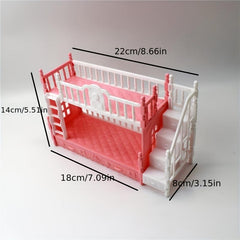 Magical BJD Doll Playhouse with Princess Bed & Stairs