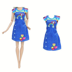 Winter Doll Clothes Set: Coat, Skirt, Shoes