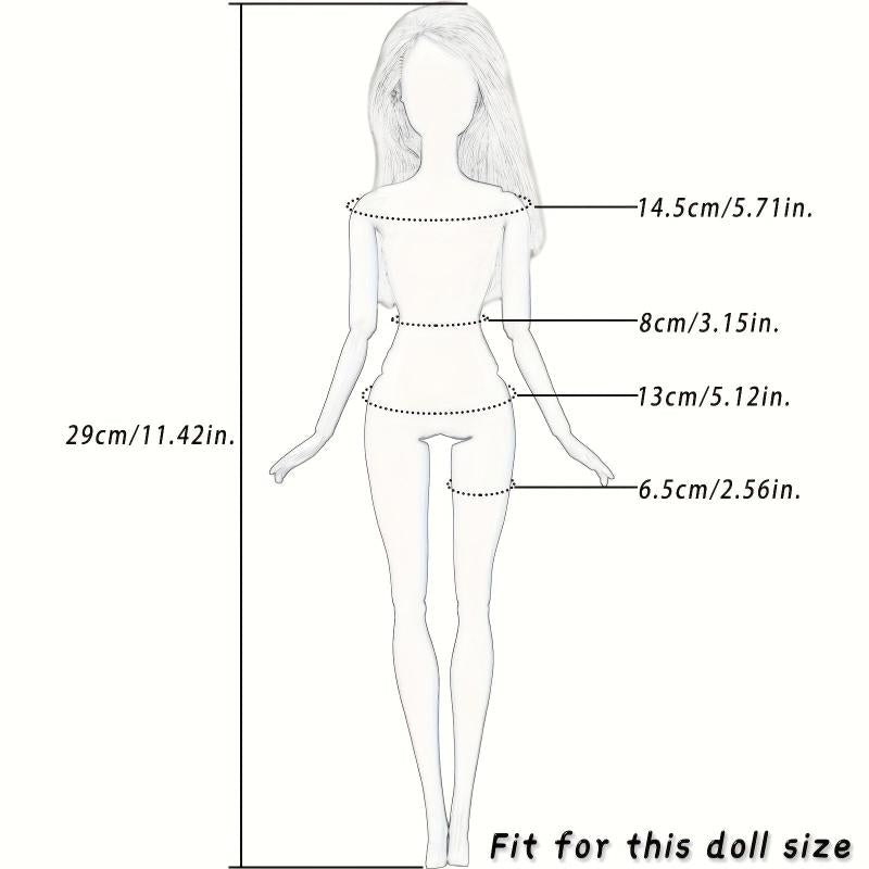 Winter Doll Clothes Set: Coat, Skirt, Shoes