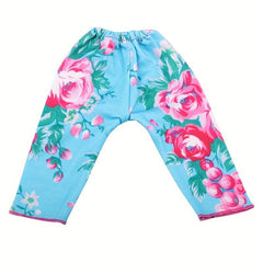 18 inch Doll Rose Red Top and Rose Print Trousers Suit Set
