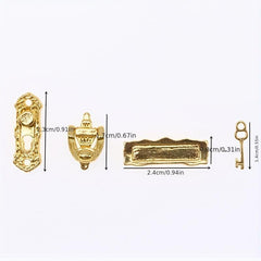 4Pcs 1:12 Metal Furniture Door Lock Dollhouse Mini Hardware Decor