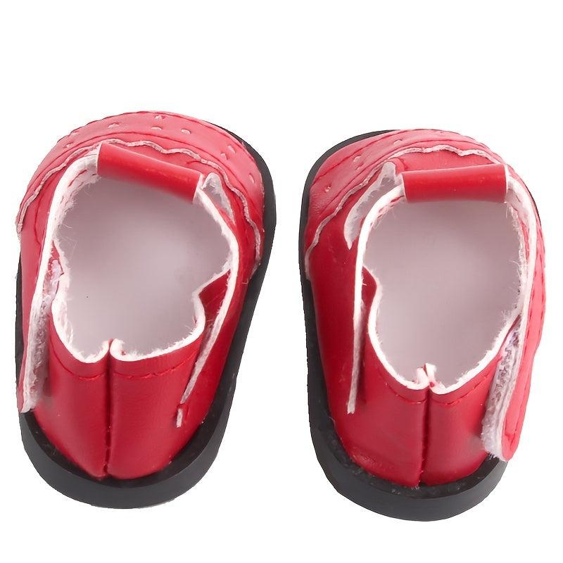 1 Pair 18 inch Doll Buckle Leather Doll Shoes Doll Accessories For Children Kids