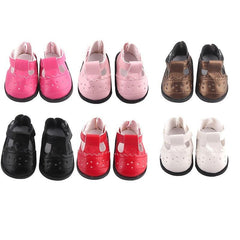 1 Pair 18 inch Doll Buckle Leather Doll Shoes Doll Accessories For Children Kids