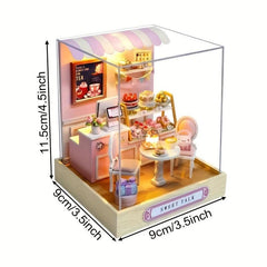 Mini Wooden Assembly Model Doll House Creative Birthday Gift