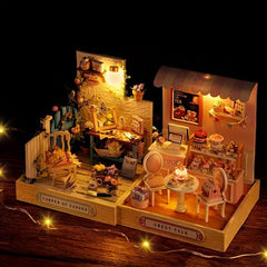 Mini Wooden Assembly Model Doll House Creative Birthday Gift