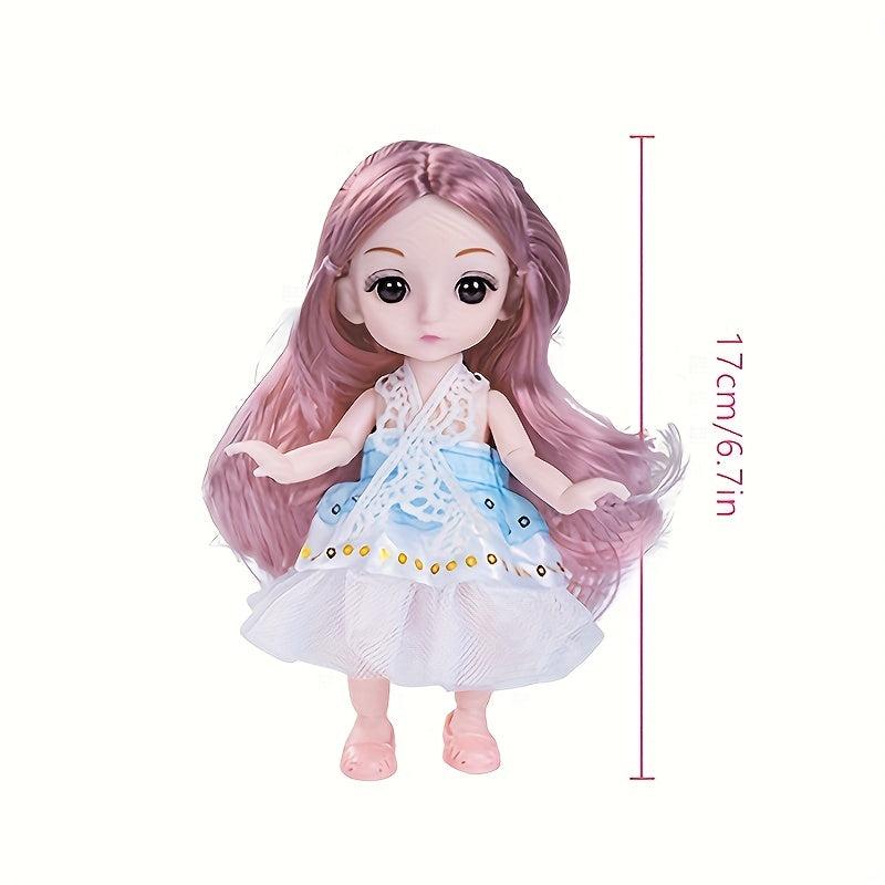 6-7in Princess Girl Doll Gift Set: Prom Doll, Clothes, Shoes