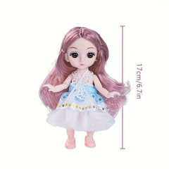 6-7in Princess Girl Doll Gift Set: Prom Doll, Clothes, Shoes