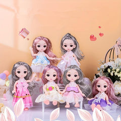6-7in Princess Girl Doll Gift Set: Prom Doll, Clothes, Shoes