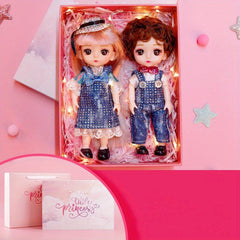 15-24 Cm Doll Girl Set with 2 Mini Dolls, Outfits, Shoes - 12 Styles