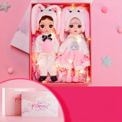 15-24 Cm Doll Girl Set with 2 Mini Dolls, Outfits, Shoes - 12 Styles
