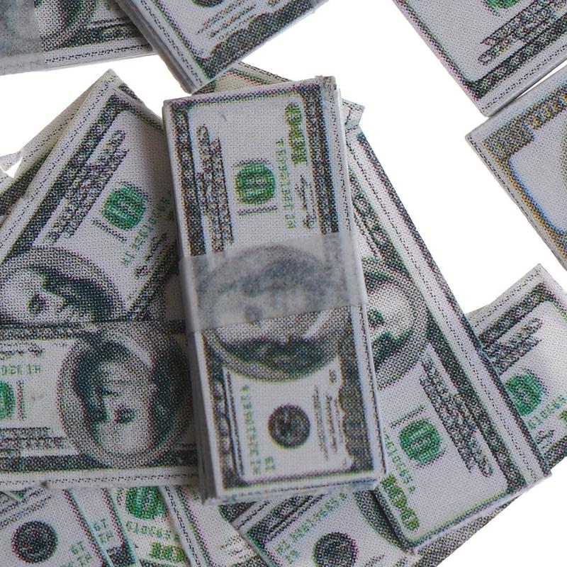 15pcs 17.7MM Dollhouse Doll House Pocket Dollar Bill
