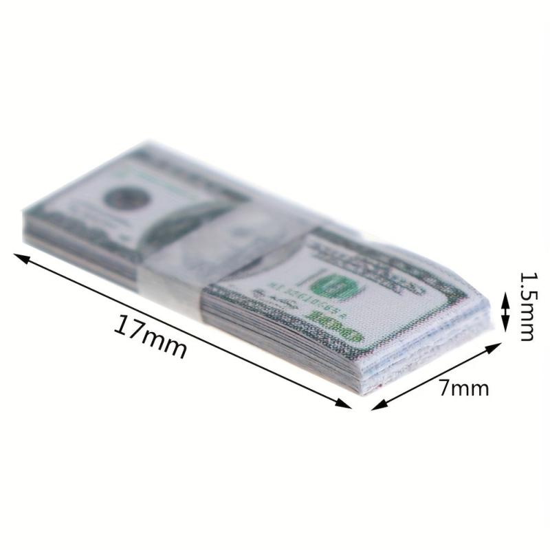 15pcs 17.7MM Dollhouse Doll House Pocket Dollar Bill