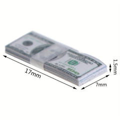 15pcs 17.7MM Dollhouse Doll House Pocket Dollar Bill