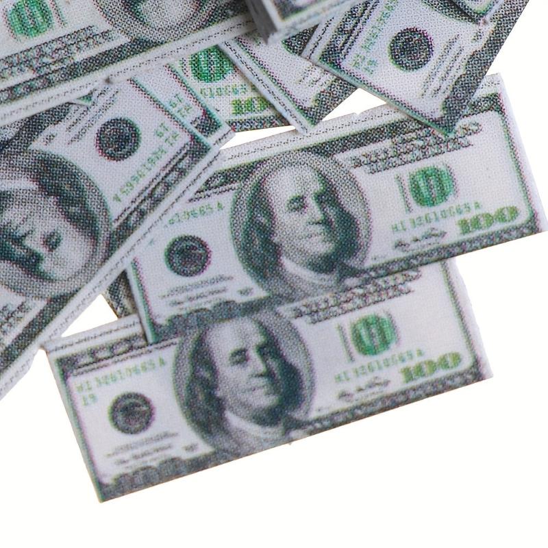 15pcs 17.7MM Dollhouse Doll House Pocket Dollar Bill