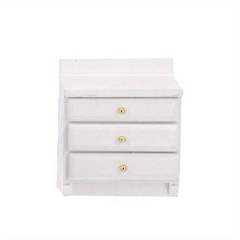 1/12 Dolls House Mini Furniture Bedroom Wooden Fabric Twin Bed