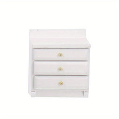 1/12 Dolls House Mini Furniture Bedroom Wooden Fabric Twin Bed