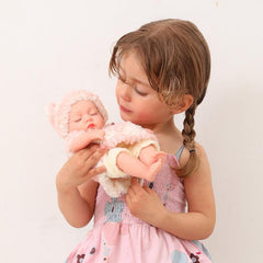 Mini 11 89 Inch Rebirth Doll Closed Eyes Simulation Baby Doll Little Girl Toy