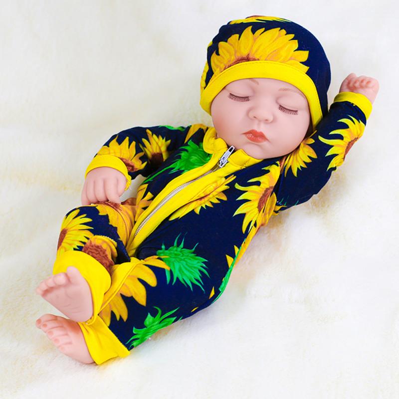 Mini 11 89 Inch Rebirth Doll Closed Eyes Simulation Baby Doll Little Girl Toy