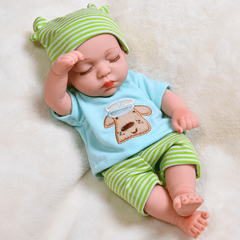 Mini 11 89 Inch Rebirth Doll Closed Eyes Simulation Baby Doll Little Girl Toy