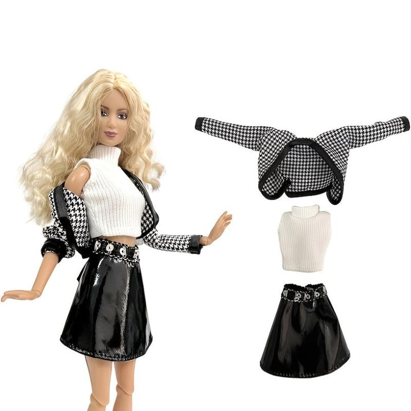 Stylish Doll Outfit Set for Girls: T shirt, Trousers, Skirt, Gown & More