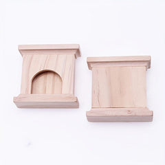 Doll House Wood Fireplace Furniture Ornament Toy Model For Children