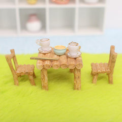 Dollhouse Table & Chair Set for Simulation House Toys