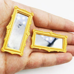 1pc Mini Resin Mirror Dollhouse Decoration