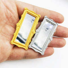 1pc Mini Resin Mirror Dollhouse Decoration