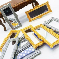 1pc Mini Resin Mirror Dollhouse Decoration