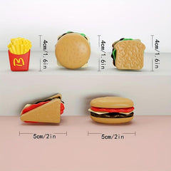DIY Fast Food Set Mini Sandwich French Fries Hamburger Toy for Kids