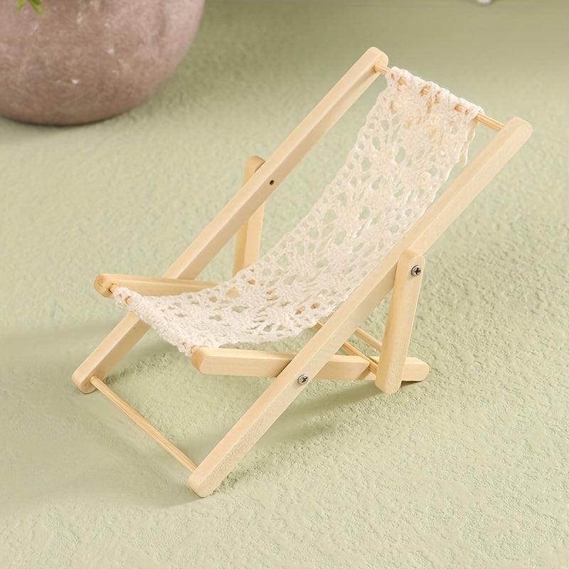 Mini Foldable Deck Chair for Dollhouse