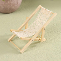 Mini Foldable Deck Chair for Dollhouse