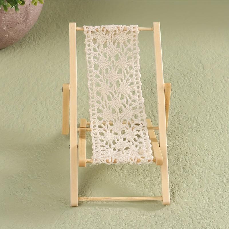 Mini Foldable Deck Chair for Dollhouse