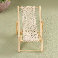 Mini Foldable Deck Chair for Dollhouse