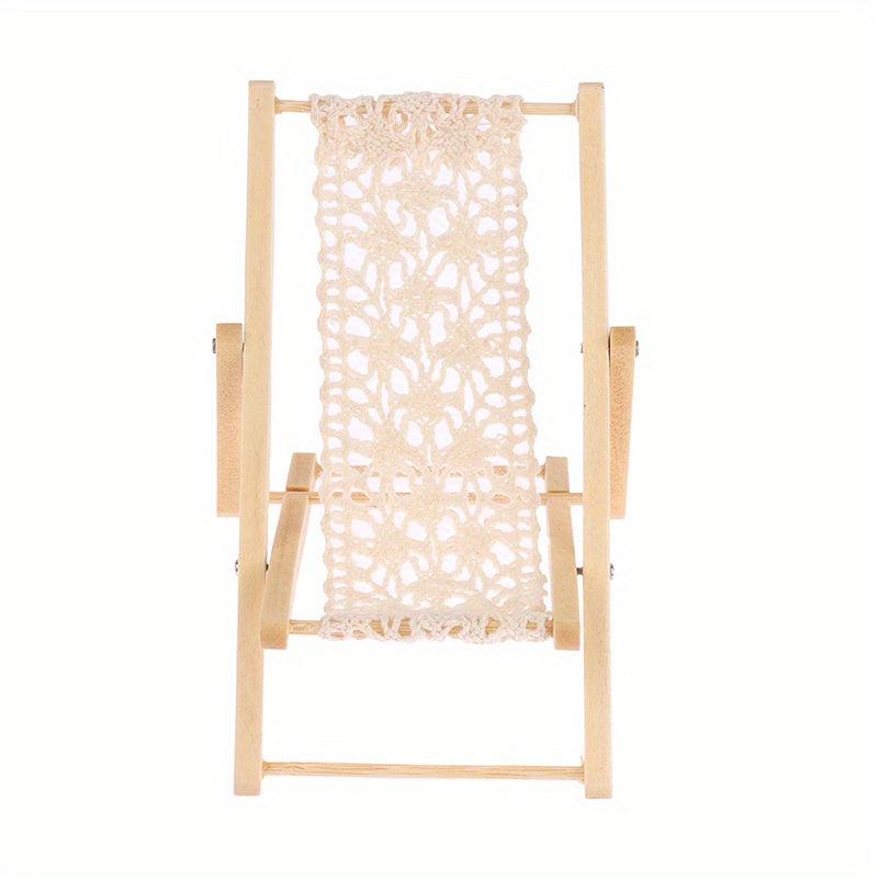 Mini Foldable Deck Chair for Dollhouse