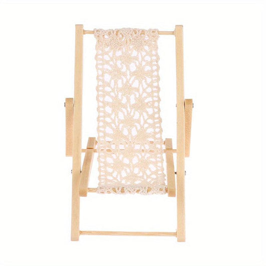Mini Foldable Deck Chair for Dollhouse