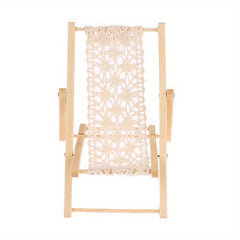 Mini Foldable Deck Chair for Dollhouse