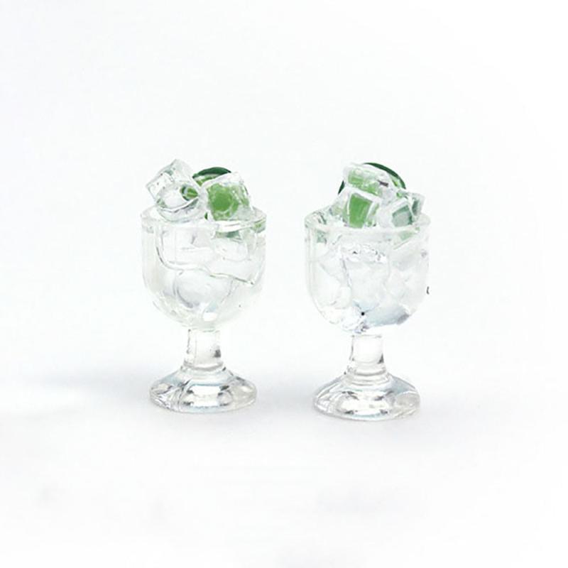 Dollhouse Vodka Bottle & Wine Glass for Ob11 BJD Blythe Decoration