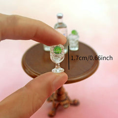 Dollhouse Vodka Bottle & Wine Glass for Ob11 BJD Blythe Decoration