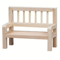 Elegant Solid Wood Chair for 1:12 Dollhouse Furniture