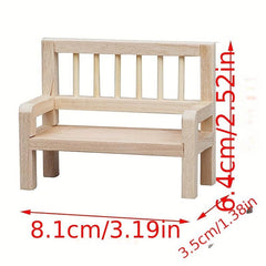 Elegant Solid Wood Chair for 1:12 Dollhouse Furniture