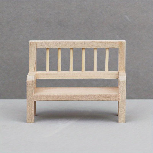 Elegant Solid Wood Chair for 1:12 Dollhouse Furniture