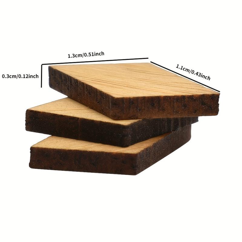 48pcs 1 12 Dollhouse Floor Tiles 3D Wood Grain Stickers