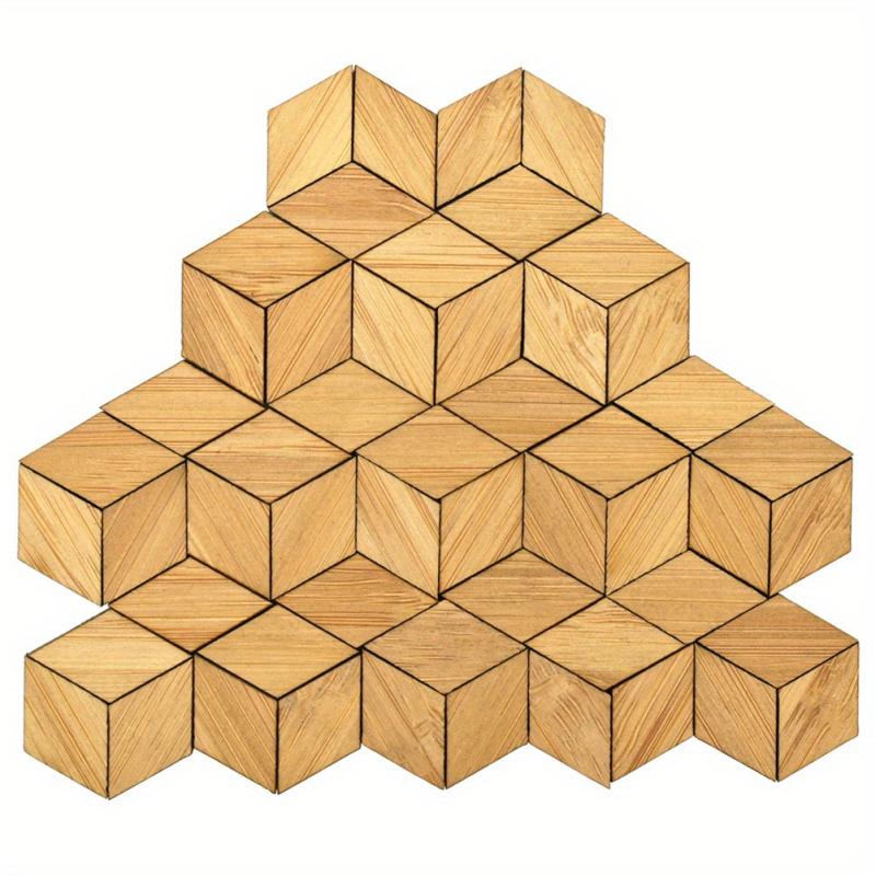 48pcs 1 12 Dollhouse Floor Tiles 3D Wood Grain Stickers