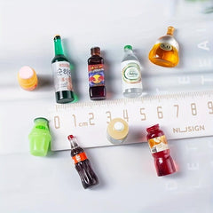 30pcs Dollhouse Drinks Bottles 1:12 Scale Wine Bar Parties