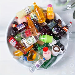 30pcs Dollhouse Drinks Bottles 1:12 Scale Wine Bar Parties