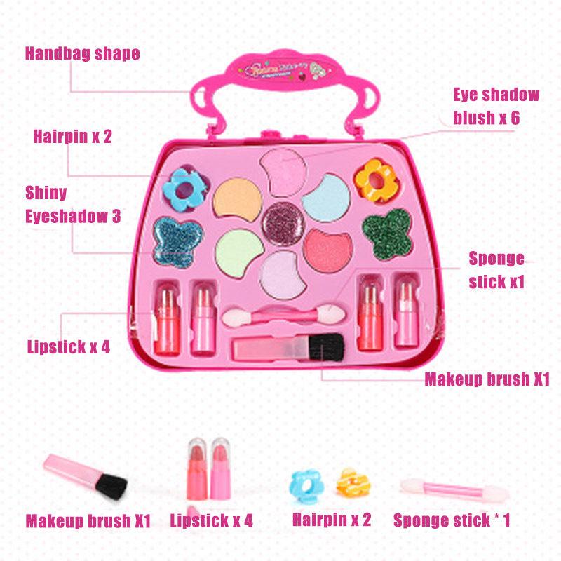 Girls Toy Beauty Cosmetic Carry Case Pretend Hair Dryer Makeup Role Play Bag