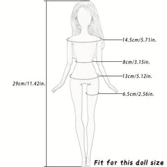 Toy Wedding Dress For Doll Prom Dress Lace Party Dress Toy Clothes Accessories