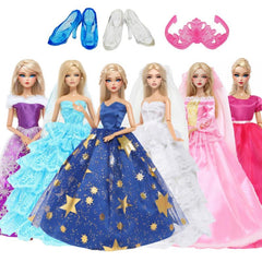Toy Wedding Dress For Doll Prom Dress Lace Party Dress Toy Clothes Accessories